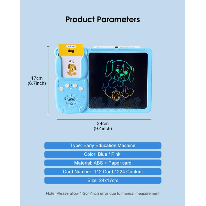 Picture of 2in1 Early Education Device for Kids - Bilingual Audio Learning Tablet with Drawing Screen Multicolor