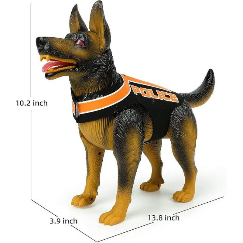 Picture of Robot Dog Smart Puppy Police Dog Toy – Mobile German Shepherd Interactive Puppy for Kids 3-6 Years Multicolor