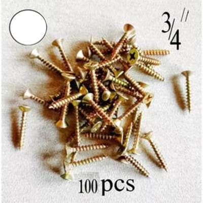 Picture of Brand New 3/4" MS Hardware Screw Color Gold (100pcs) Gold
