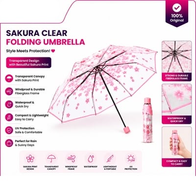 Picture of Transparent Umbrella for Women Fashionable Clear Umbrella for Men Transparent Windproof Umbrella for All Seasons 