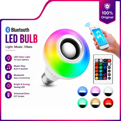 Picture of Smart Led Remote Control Bluetooth Speaker Music Bulb - AC 220V - Speaker Multicolor