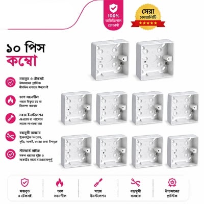 Picture of 1 gang board , 10 pcs combo gang board box Multicolor