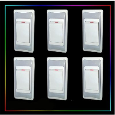 Picture of Super Model Piano Switch Electric Switch. 6 piece Switch White