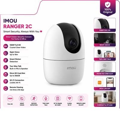 Picture of Dahua Imou Ranger 2 WiFi Camera 1080P 2MP HD Wireless Mini H.265 Human Detection IPC-A22EP V2 a (FREE MASK) Multicolor