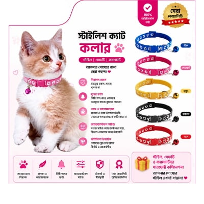 Picture of Cat Collar Adjustable Cat Collar For all Kinds Of Cats Multicolor