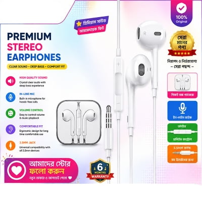 Picture of 3.5mm Super bass In-ear earpiece earphones for all brands Compatible with Vivo Samsung Huawei Xiaomi OPPO Symphony Walton High-Quality In-ear Earphone for Vivo Multicolor