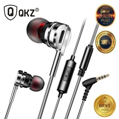 Picture of QKZ DM9 Zinc Alloy HiFi Headhone BASS Earbuds Metal Headset With Free Earphone Pouch Bag Multicolor