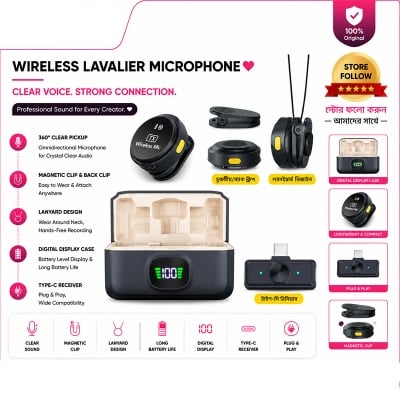 Picture of SX21 Wireless Microphone Copy of Hollyland Lark M2. Interview, Live Broadcast, Audio Video Recording Clip on Collar Microphone. Noise Reduction Lavalier Lapel Mini Microphone Black