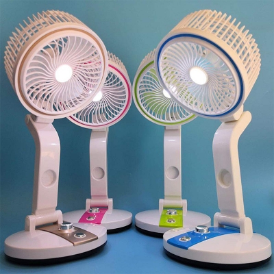 Picture of New Rechargeable Folding Table Fan with Led Light Multicolor