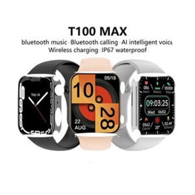 Picture of T100 Max Smart watch Series 8 Smart Watch 2.0 inch Screen Size IP67Waterproof Wireless Charger Black