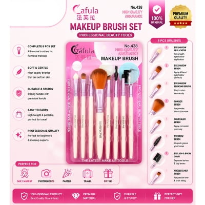 Picture of Fashion Make Up Brush = 8 Pieces - Brush Set Multicolor