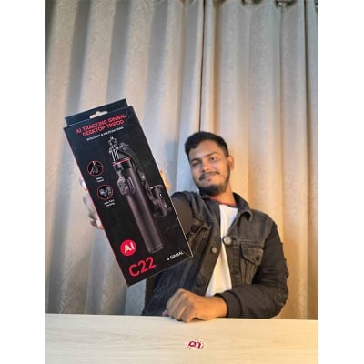 Picture of New C22 Handheld Gimbal 360° AI Face Tracking Shoot Stabilizer Selfie Stick Desktop Tripod with Multifunction Remote for Smartphoes Multicolor
