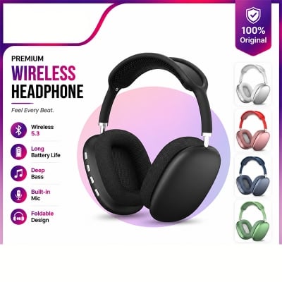 Picture of P9 Pro Max Wireless Headphones with Microphone Noise Canceling Tws Earbuds Gaming Headset Stereo HiFi Earphones P9 Pro Max Gaming Headphone 