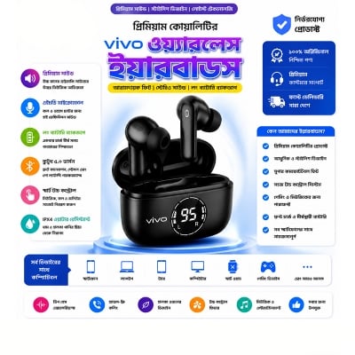 Picture of Hoco EQ22 Singer ANC+ENC True Wireless Earbuds | Bluetooth 5.4 | 13 mm Drivers | 7 H Playback (6 H ANC) | 400 mAh LED Display Case | Touch Controls | IPX5 Sweat‑Resistant | Type‑C Charging Black