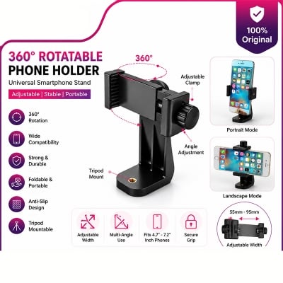Picture of Mobile Phone Holder Mount for Tripod camera Stand Multicolor