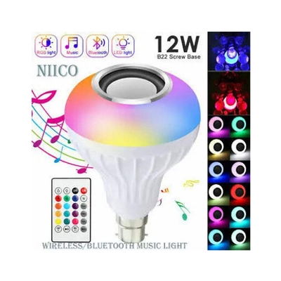 Picture of Smart Led Remote Control Bluetooth Speaker Music Bulb - AC 220V Multicolor