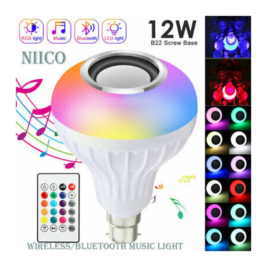 Picture of Smart Led Remote Control Bluetooth Speaker Music Bulb - AC 220V - Dim Light Multicolor