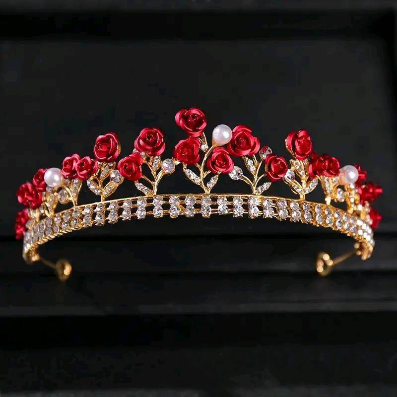 Picture of Women Elegant Wedding Bride Crown Headwear Rhinestone Tiaras Cute Head Pin Gift 