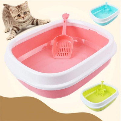Picture of Cat Litter Box With Scoops Multicolor