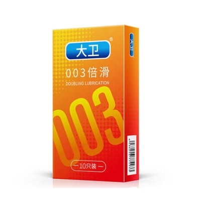Picture of Mingli Condoms Ultra-thin Large Particles Hyaluronic Acid Trumpet Condoms 10 Pack Fun Adult Products Yellow