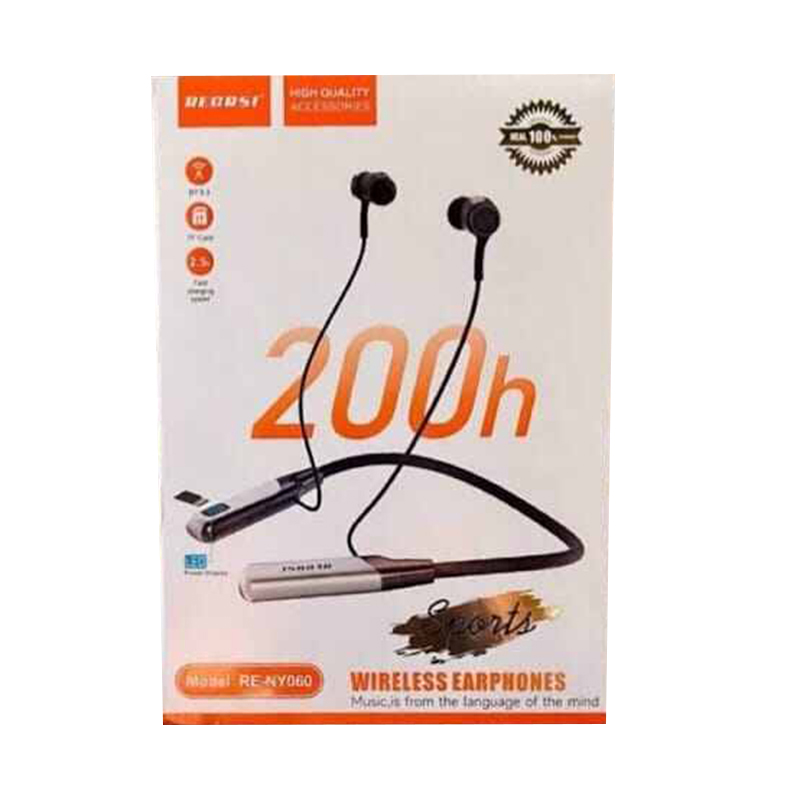 Picture of Regrsi RE-NY060 Wireless Neckband Long Battery Black