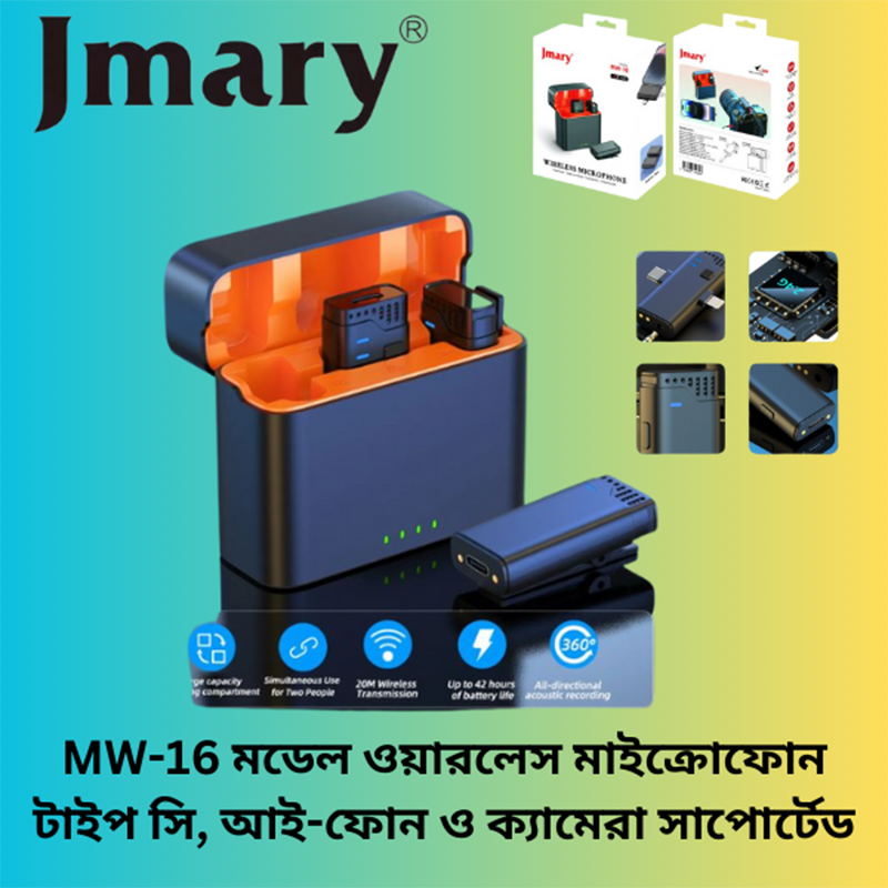 Picture of Jmary MW-16 2.4G Wireless Microphone For Mobile & Camera Multicolor