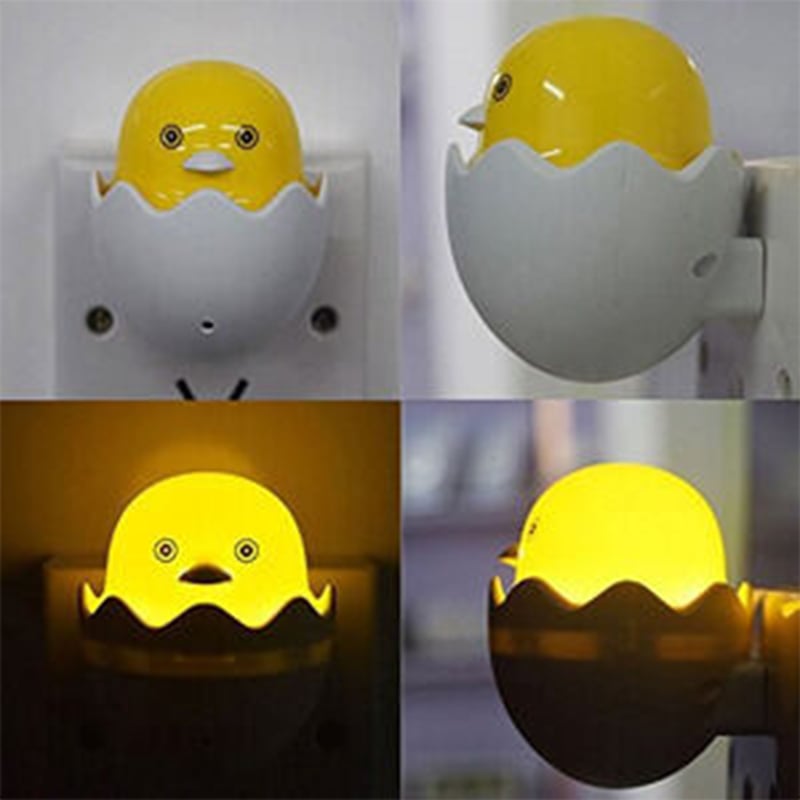 Picture of EU Plug Duck Mushroom Wall Socket Light-Control Sensor LED Night Light Bedroom lamp Multicolor