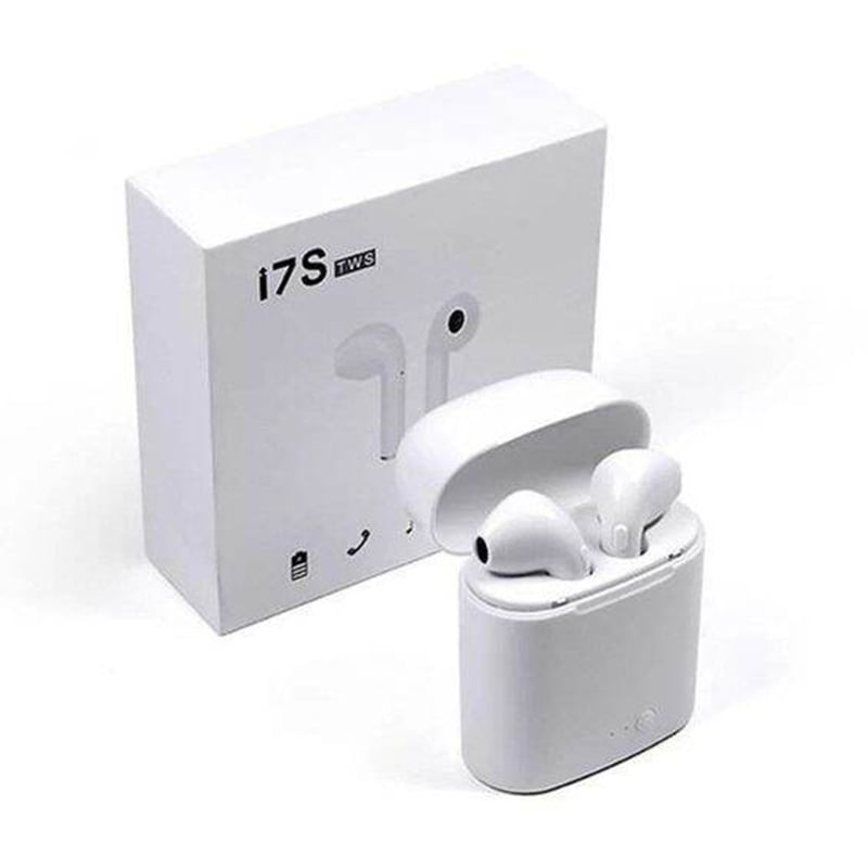Picture of I7S Tws Dual Mini Wireless 4.1 Bluetooth Earphone With Power Case - White
