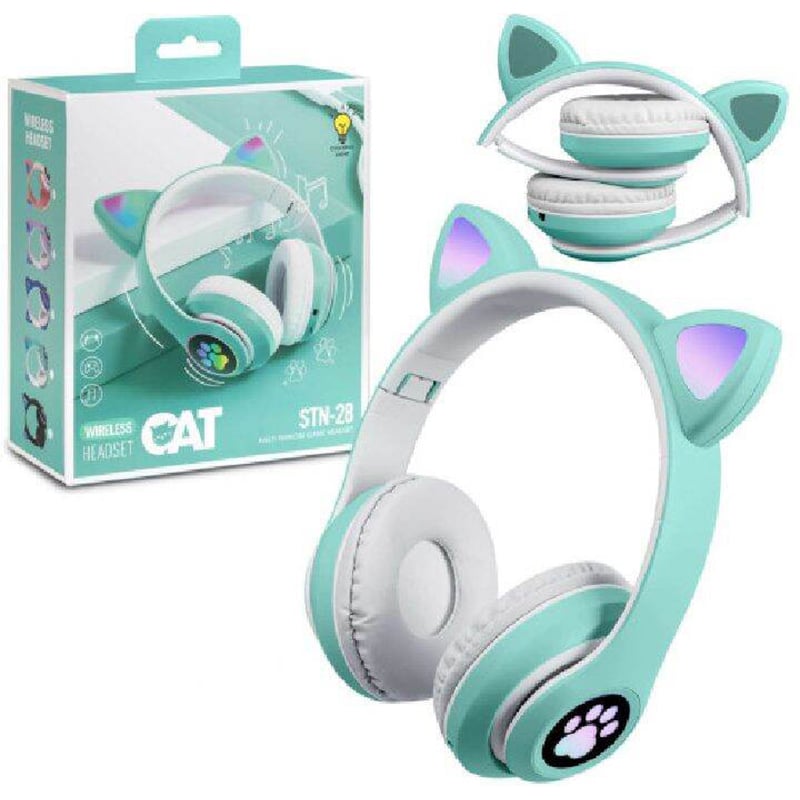 Picture of STN-28 Over Ear Music Headset Glowing Ear Headphones Foldable Wireless 
