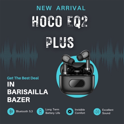 Picture of HOCO EQ2 Plus Wireless Headphones with Charging Case (BT v5.4) Black