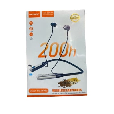 Picture of Recrsi wireless Neckband Bluetooth Earphone RE-NY060 Charging becup 200 Hours (Best price) Multicolor
