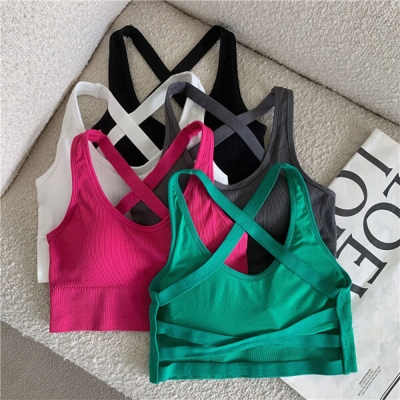 Picture of Small design camisole women's summer hot girl inner wear cross beauty strap chest pad outer wear sleeveless top fashion 