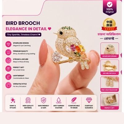 Picture of Magpie bird brooch high-end Japanese cute anti-exposure high-end personalized suit color pin corsage accessories Multicolor