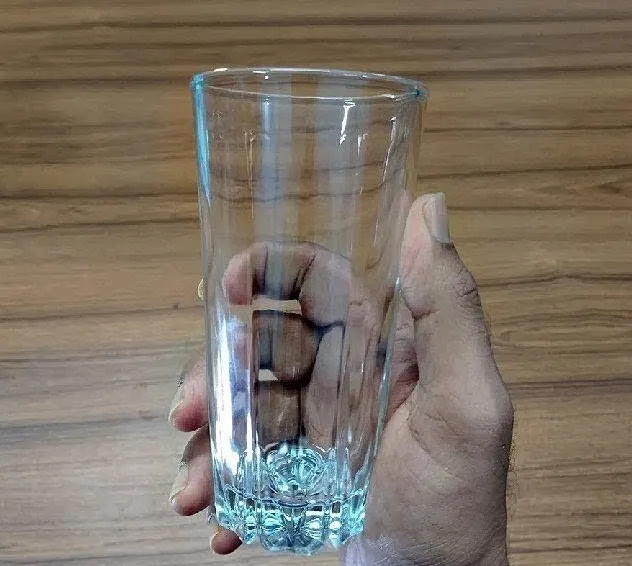 Picture of Everyday Use good quality Strong Crystal Clear Unique design premium Heavy Transparent Drinking Wate Nasir Glass Set 300 Ml 6 Piece