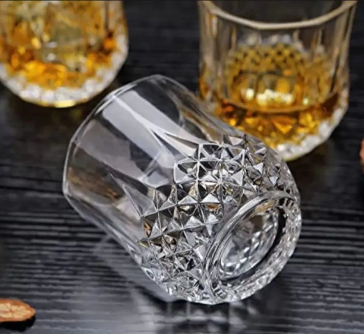 Picture of Transparent Diamond design Coke Glass/ nasir/Sorbot glass (6 pcs) set