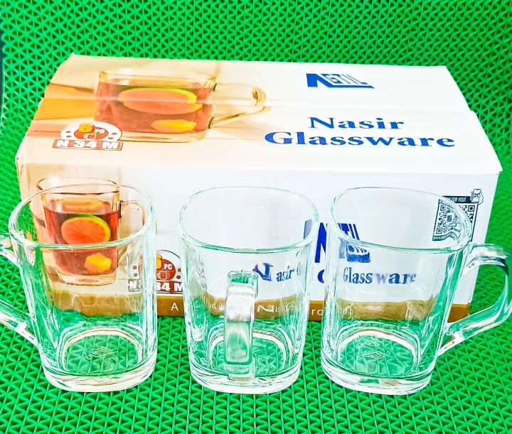 Picture of Transparen good Quality crystal clear strong 100 Ml Tea coffee Cup Set 6 Piece