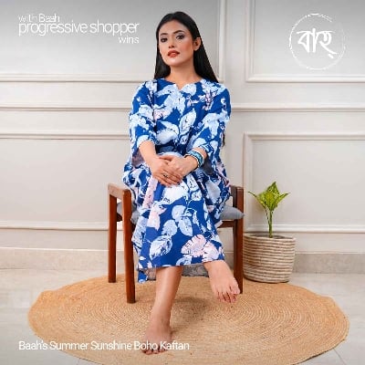 Picture of Baah Store Ltd  Summer Sunshine Boho Kaftan-Blue