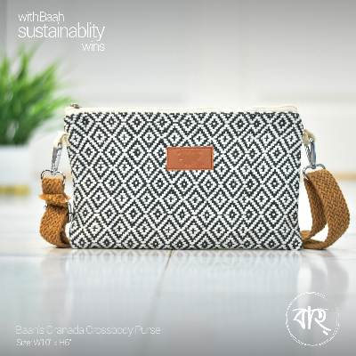 Picture of Baah Store Ltd  Granada Crossbody Purse-Olive & white