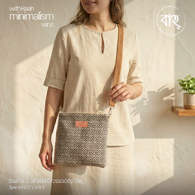 Picture of Baah Store Ltd  Granada Crossbody Bag-Olive & white