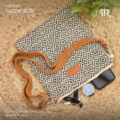 Picture of Baah Store Ltd  Granada Crossbody Bag-Olive & white