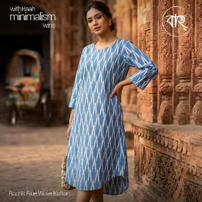 Picture of Baah Store Ltd  Blue Wave Kaftan-Blue