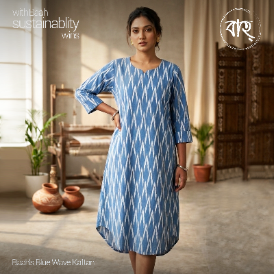 Picture of Baah Store Ltd  Blue Wave Kaftan-Blue