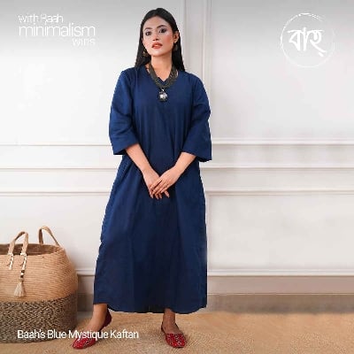Picture of Baah Store Ltd  Blue Mystique Kaftan-Navy 