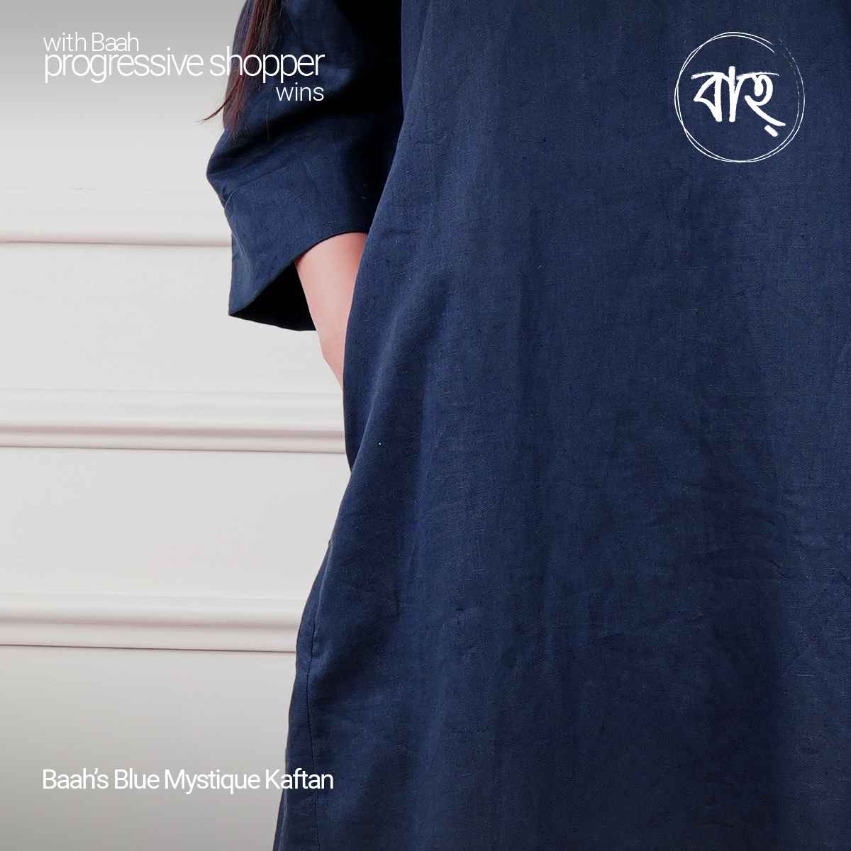 Picture of Baah Store Ltd  Blue Mystique Kaftan-Navy 