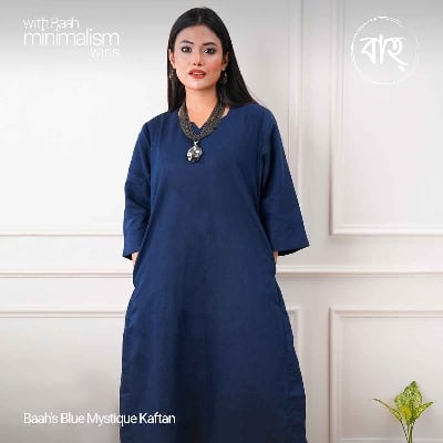 Picture of Baah Store Ltd  Blue Mystique Kaftan-Navy 
