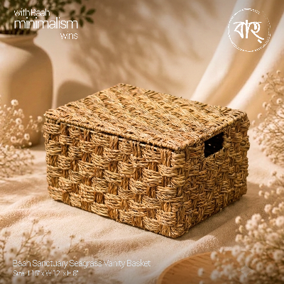 Picture of Baah Store Ltd  Sanctuary Seagrass Vanity Basket-natural