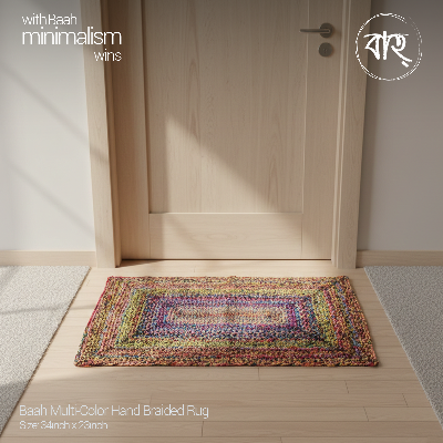Picture of Baah Store Ltd  Multi-Color Hand Braided Rug-Multi