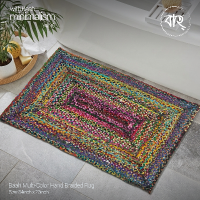 Picture of Baah Store Ltd  Multi-Color Hand Braided Rug-Multi