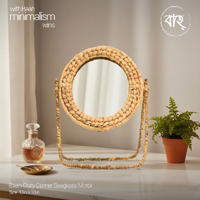 Picture of Baah Store Ltd  Cozy Corner Seagrass Mirror-Beige