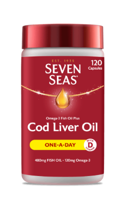 Picture of Seven Seas Cod Liver Oil One-A-Day 120 Capsules